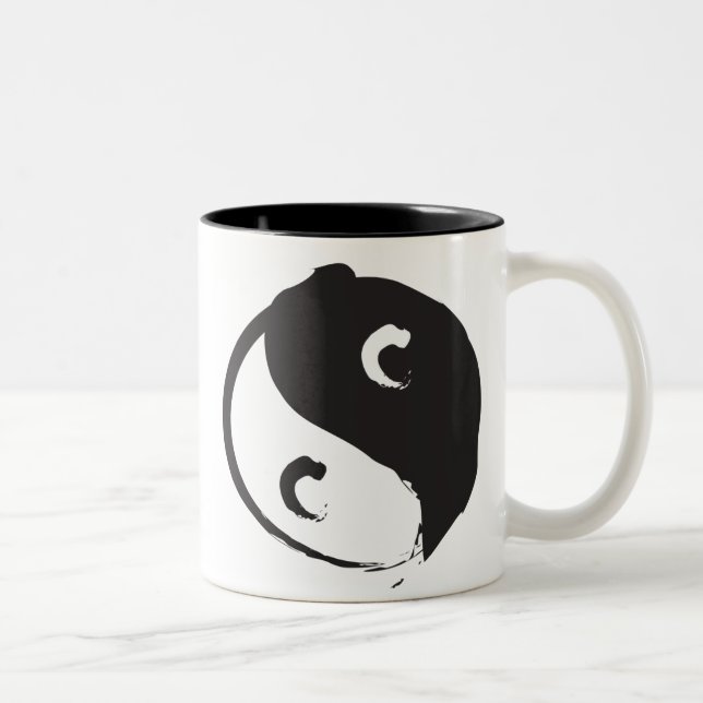 Tasse 2 Couleurs Yin Yang (Droit)