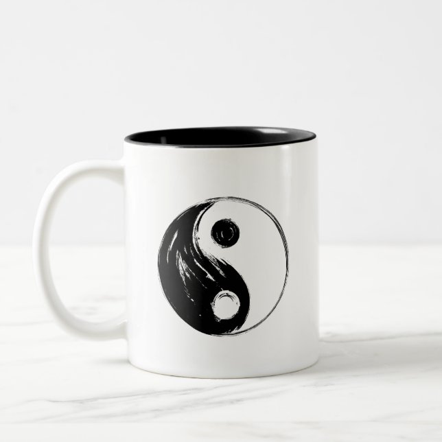 Tasse 2 Couleurs Ying Yang - Édition noire (Gauche)
