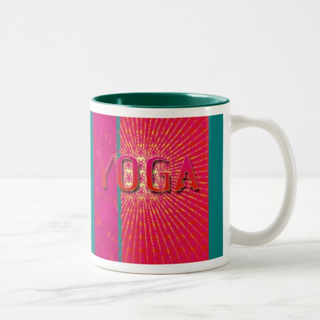 Tasse 2 Couleurs Yoga 1 - Mug, Coupe (Droit)