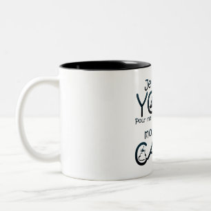 Tasse 2 Couleurs yoga caca legere humour drole citation