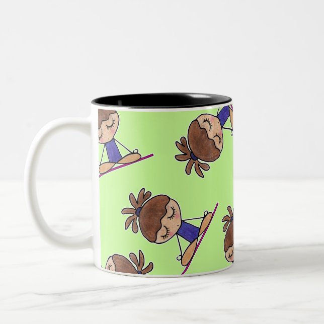 Tasse 2 Couleurs Yoga Girl (Gauche)
