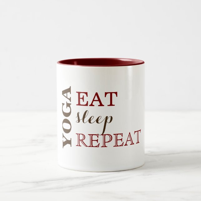 Tasse 2 Couleurs Yoga, Manger, Dormir, Répéter (Centre)