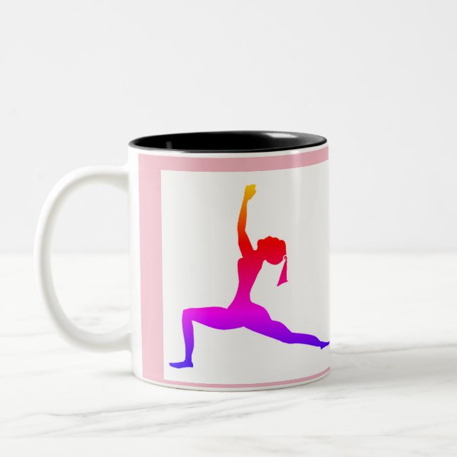 Tasse 2 Couleurs Yoga rose (Gauche)