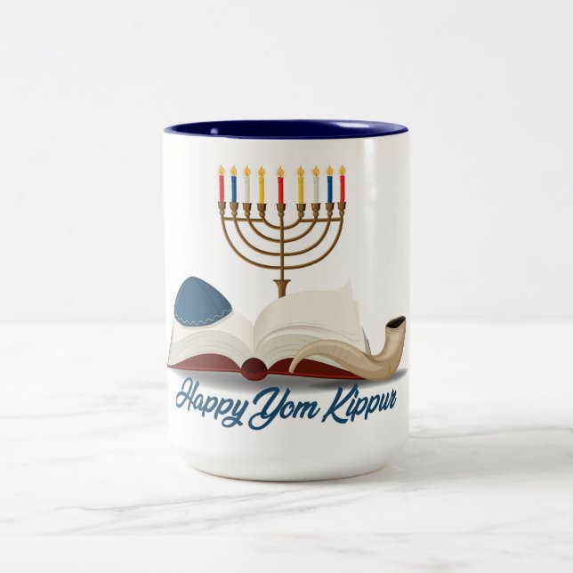 Tasse 2 Couleurs Yom Kippour (Centre)