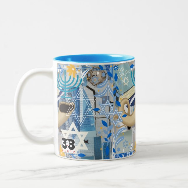 Tasse 2 Couleurs Yom Kippour (Gauche)