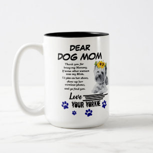 Tasse 2 Couleurs Yorkie Maman Poème Spacial