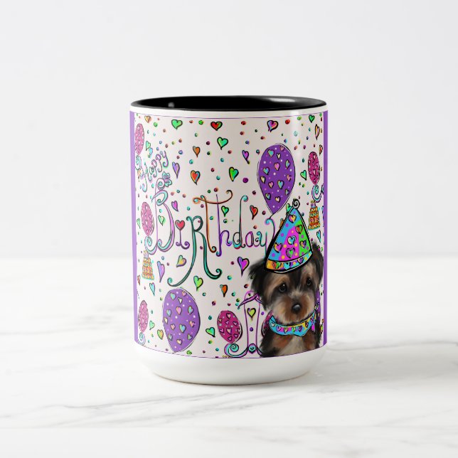 Tasse 2 Couleurs Yorkie Poo (Centre)