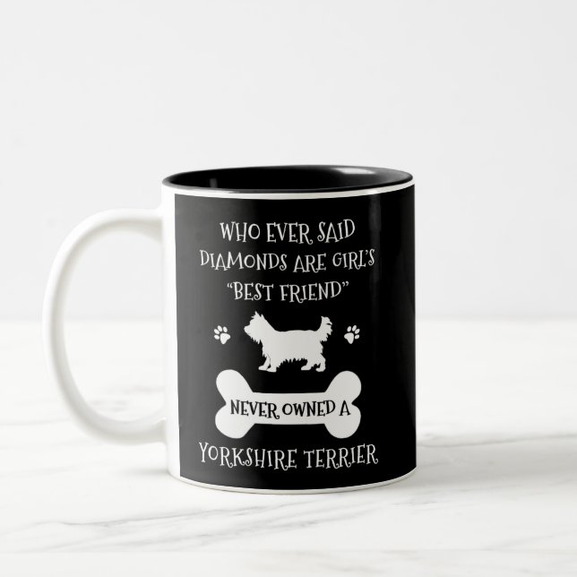Tasse 2 Couleurs Yorkshire Terrier meilleur ami (Gauche)