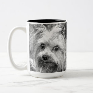 Tasse 2 Couleurs Yorkshire Terrier Yorkie Esquisse préférée
