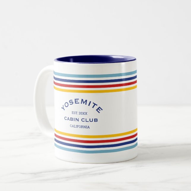 Tasse 2 Couleurs Yosemite Cabine Club Custom Crest Park Stripe (Devant gauche)