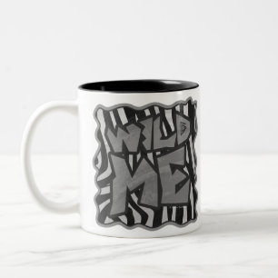 Tasse 2 Couleurs Zebra Black and Light Grey Wild Me
