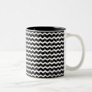 Tasse 2 Couleurs Zebra Black et Grey Chevron