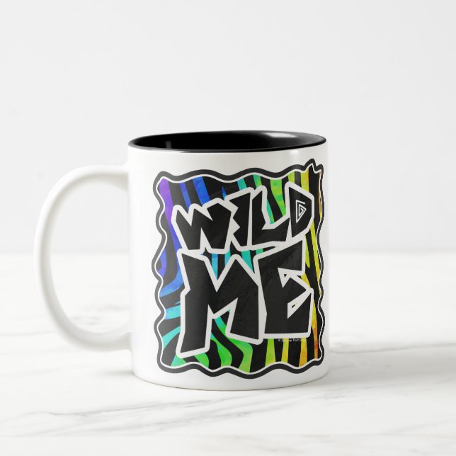 Tasse 2 Couleurs Zebra Black et Rainbow Wild Me (Gauche)