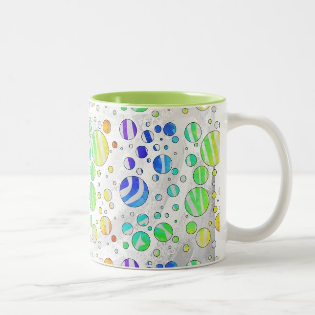 Tasse 2 Couleurs Zebra Rainbow et White Print (Droit)