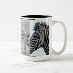 Tasse 2 Couleurs Zebra Safari Mignon Africain Élégant Rayures