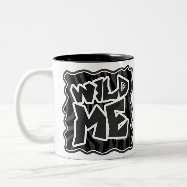 Tasse 2 Couleurs Zebra Wild me Noir et gris (Gauche)