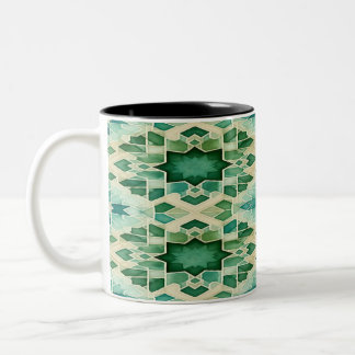 Tasse 2 Couleurs Zellige Aquarelle Vert Turquoise