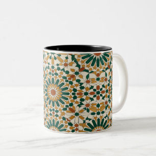 Tasse 2 Couleurs Zellige Green & Gold Pattern