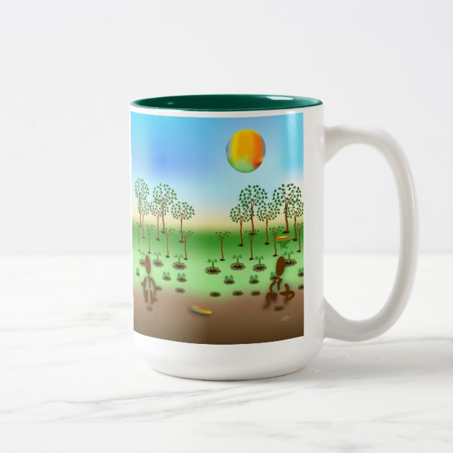 Tasse 2 Couleurs Zinglees ~ Arbres (Droit)