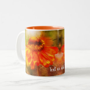 Tasse 2 Couleurs Zinnia Abstrait Flower Art personnalisé 