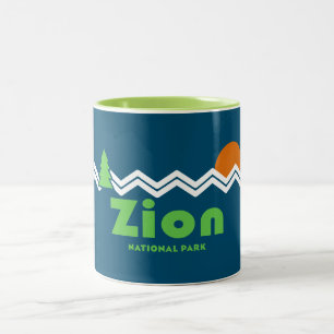 Tasse 2 Couleurs Zion National Park Retro