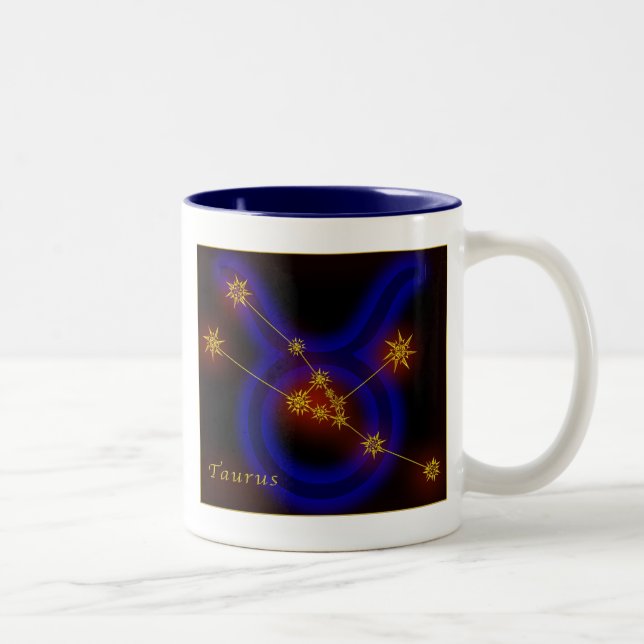 Tasse 2 Couleurs Zodiaque - Taureau (Droit)