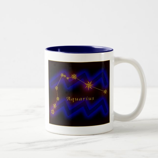 Tasse 2 Couleurs Zodiaque - Verseau (Droit)