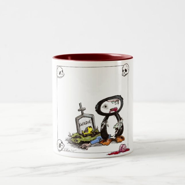 Tasse 2 Couleurs Zombi de stylo (Centre)