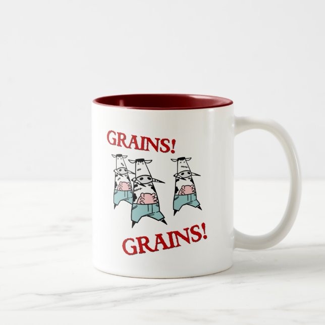 Tasse 2 Couleurs Zombis de vache (Droit)