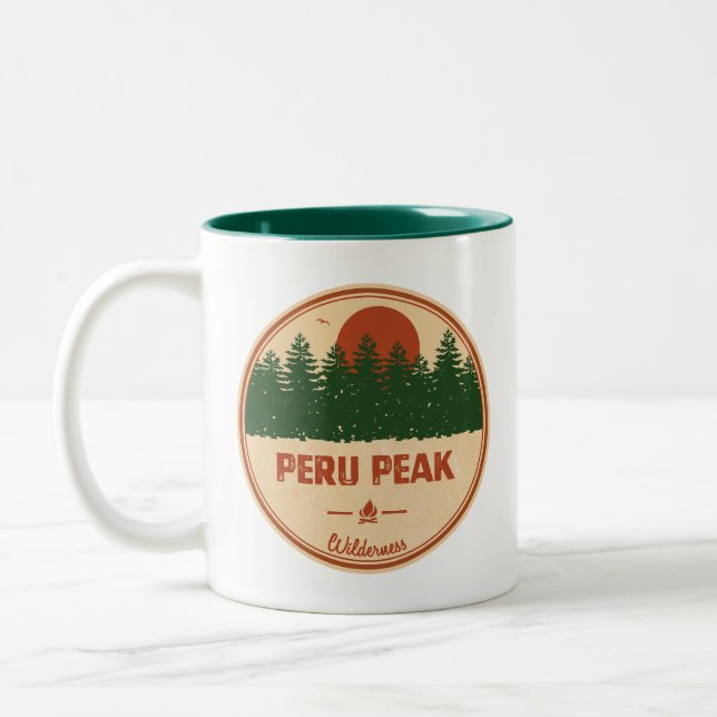 Tasse 2 Couleurs Zone sauvage de Peru Peak Vermont (Gauche)