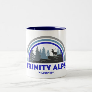 Tasse 2 Couleurs Zone sauvage Trinity Alps Californie Cerf arc-en-c