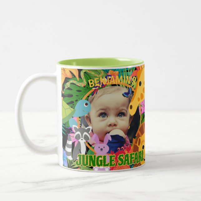 Tasse 2 Couleurs Zoo Wild Animal Jungle Safari Anniversaire de enfa (Gauche)
