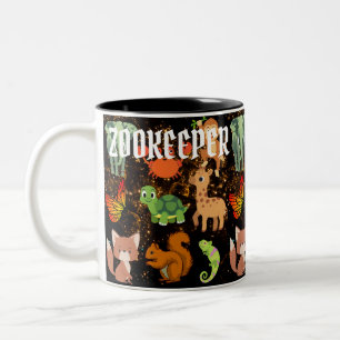 Tasse 2 Couleurs Zookeeper Safari Faune mignonne Animaux africains