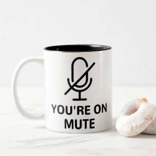 Tasse 2 Couleurs Zoom/Équipes que vous êtes sur un appel vidéo muet