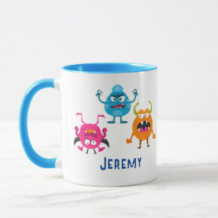 Tasse 3 Monstres de Dessin Animé Drôles, Nom de l'