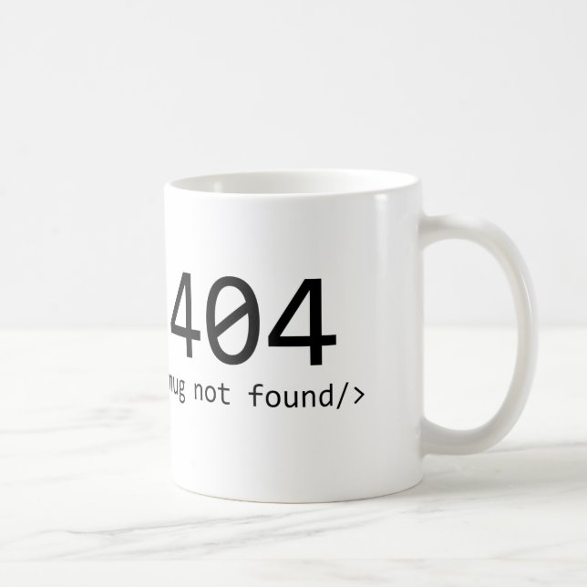 Tasse 404 non trouvée (Droite)