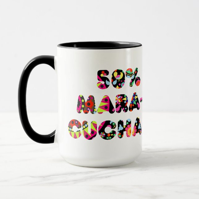 Tasse 50% Maracucha – Design folklorique de Maraca (Gauche)