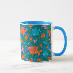 Tasse à anneau Poisson Coloré Amusant dans la Mer