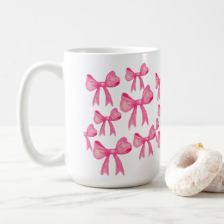 Tasse à arc rose mignon | Tasse féminine esthétiqu