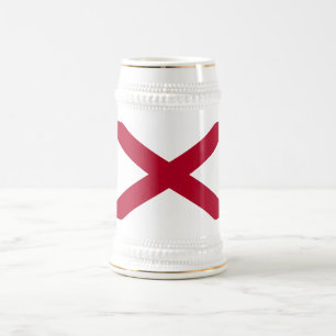 Tasse à bière avec drapeau de l'Alabama