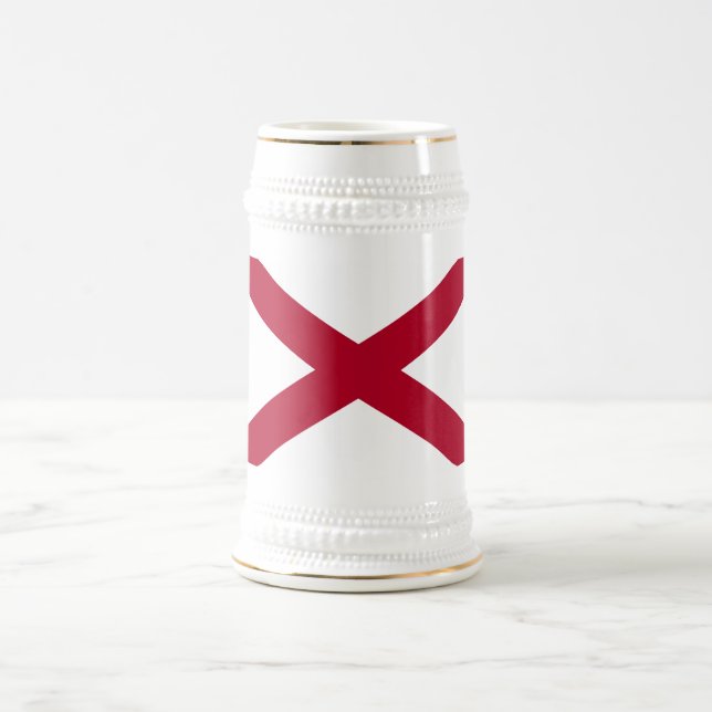 Tasse à bière avec drapeau de l'Alabama (Centre)