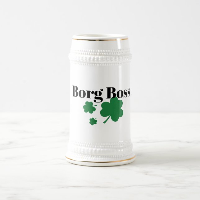 Tasse à bière Borg Boss Irish - Cadeau parfait (Centre)