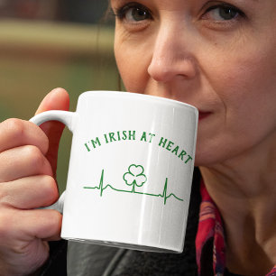Tasse à bière de la Saint-Patrick   Trèfle et text