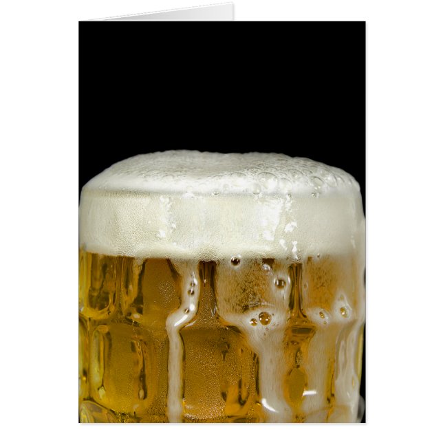 tasse à bière débordante sur noir (Devant)