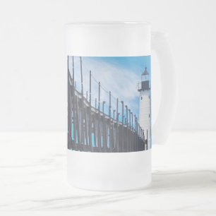 Tasse à bière en verre dépoli Along Manistee