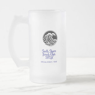 Tasse à bière en verre givré Ocean Wave – Plage cô