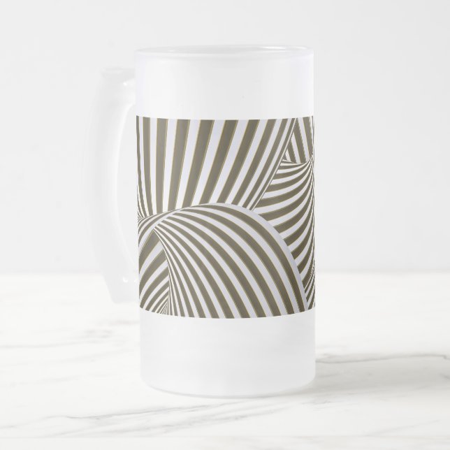 Tasse à bière givré 3D Twists (Devant gauche)