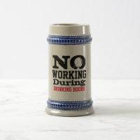 Tasse à bière « Pas de travail », cadeau drôle pou