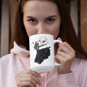 Tasse à bord noir 15oz Fille dansante Scorpion