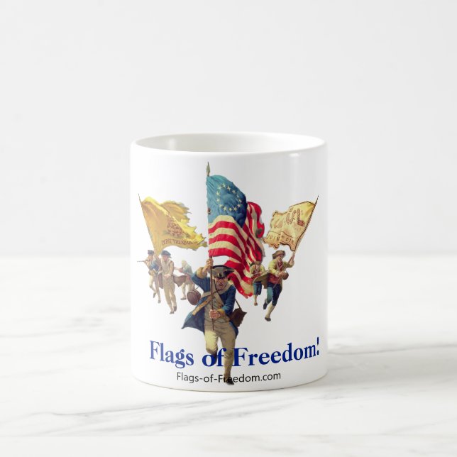 Tasse à café "3 Drapeaux de la Liberté" Patriotiqu (Centre)